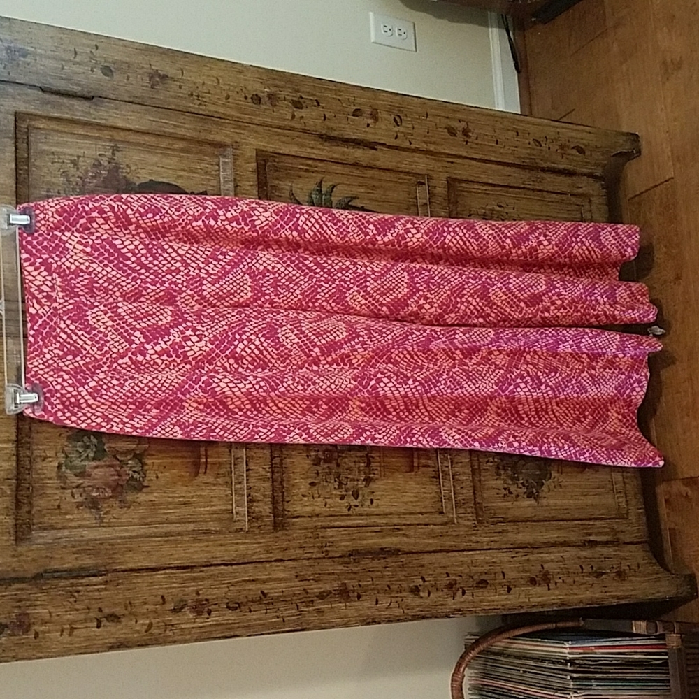 Extra Long Print Stretch Wide-Leg Pants (34" ins.)